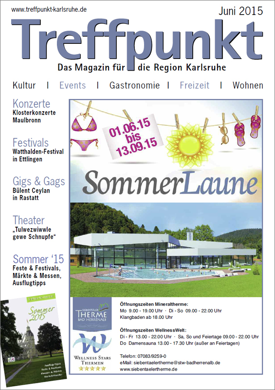 Treffpunkt Karlsruhe | Titelbild Juni 2015