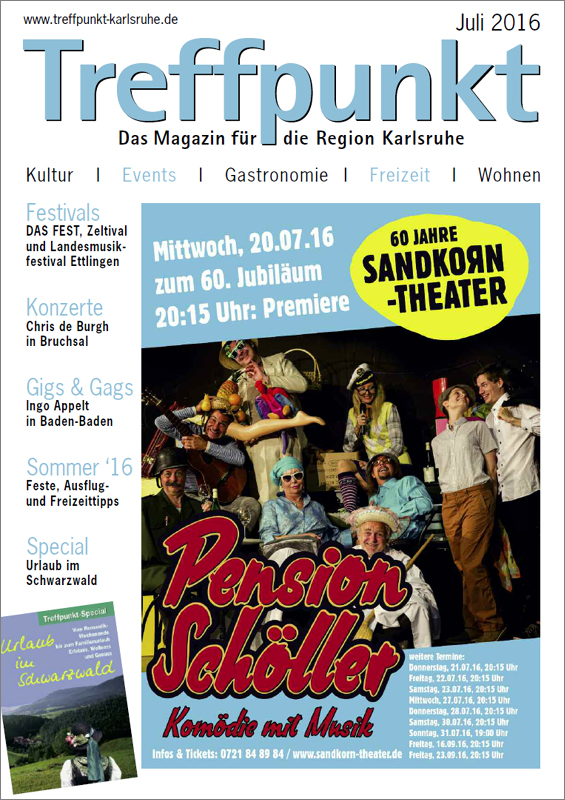 Treffpunkt Karlsruhe | Titelbild Juli 2016