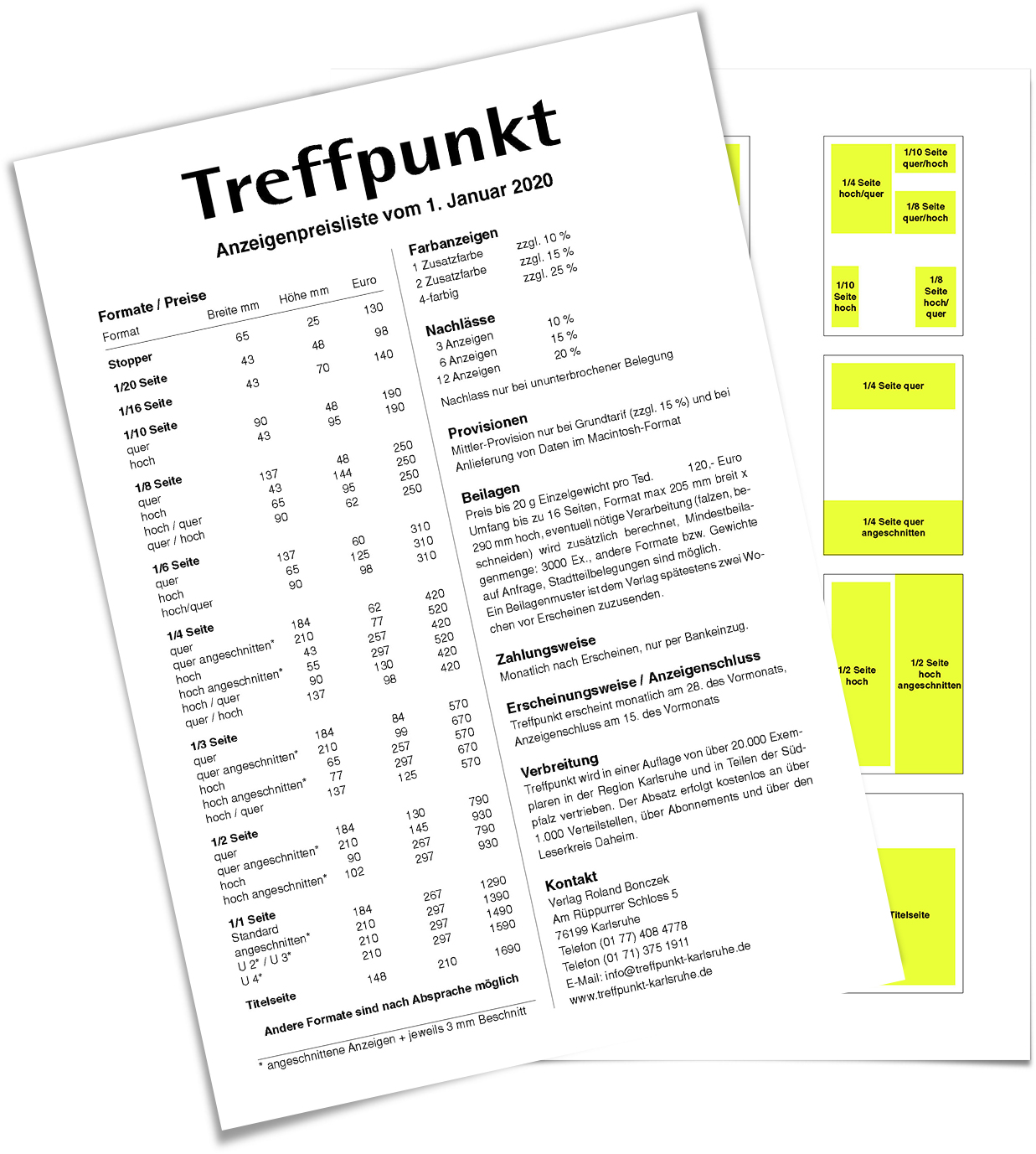 Media-Daten / Anzeigenpreisliste 2020