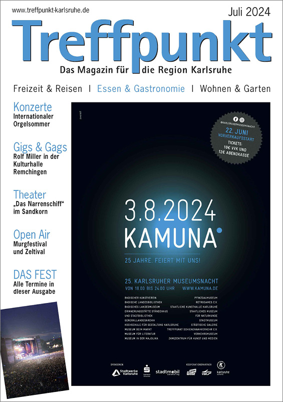 Treffpunkt Karlsruhe | Titelbild Juli 2024