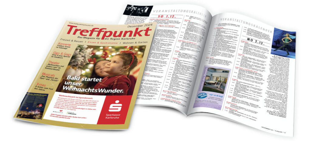 Titelbild des eTreffpunkt Karlsruhe Magazins – Dezember 2024