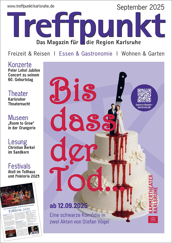 Die Titelseite der September-Ausgabe 2025 des Magazins Treffpunkt Karlsruhe